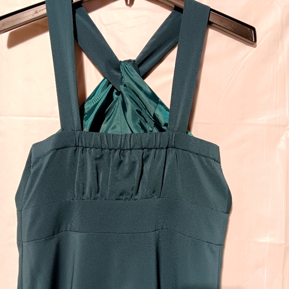 The Limited New With Tag Women's Teal Halter Cocktail Dress, Size 4, - Picture 6 of 10